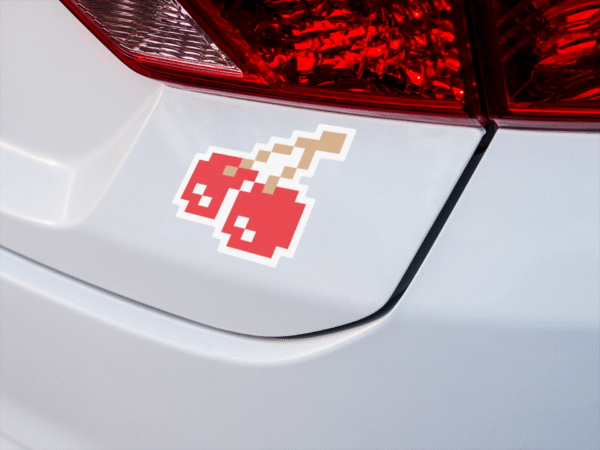 Pixelated Cherry Sticker - Image 2