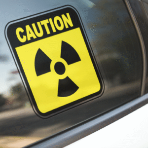 Caution Radioactive Sticker