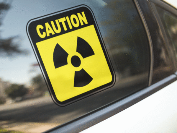 Caution Radioactive Sticker